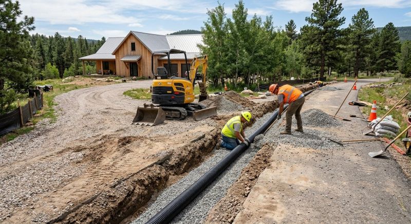 Downspout Trenching in Houston, TX